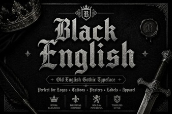 Black English Fonts for Design & Typography Projects