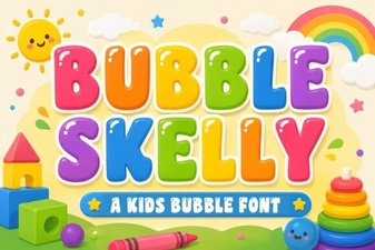 Bubble Skelly Font: a Creative Display Typeface