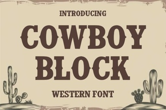 Cowboy Block Fonts: Rugged Design Ideas