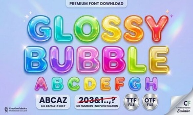 Design & Use Glossy Bubble Fonts Creatively