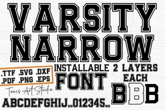 Varsity Narrow: Modern Font for Sports Design