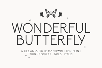 Free & Creative Butterfly Fonts for Designers
